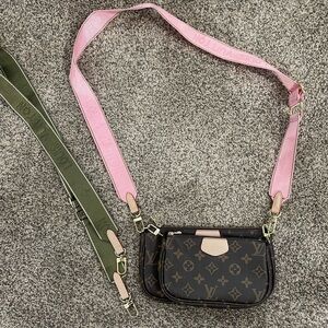 Faux LV Pink and Brown Women's Bag